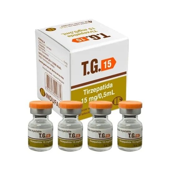 T.G Tirzepatida 15mg 4 frasco total